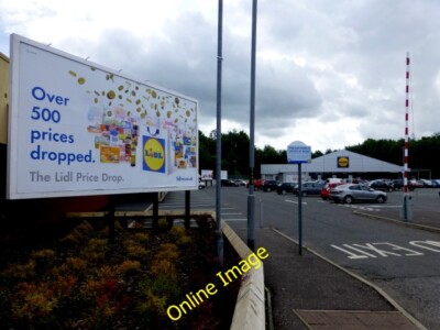 Photo 6x4 Lidl car park An Oghmagh Looking ESE c2014