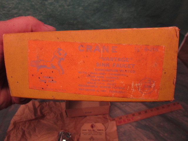Vintage Crane NOS Faucet Part Repair plumbing capri Dial-ese pair fitting