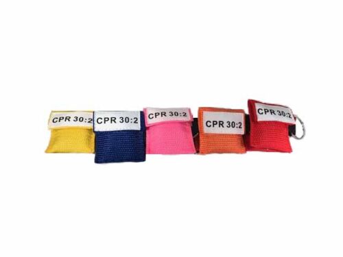 20 Assorted Color Cpr Face Shield Mask In Pocket Keychain