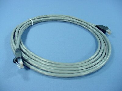 Leviton Gray Cat 5e 10 Ft Ethernet LAN Patch Cord Network Cable Booted 5G455-10S