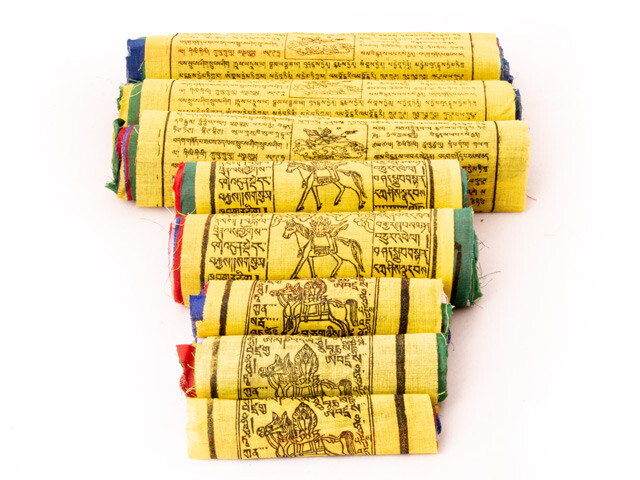 Tibetische Gebetsfahne, 100% Baumwolle, Gebetsfahnen Yakeba, Wimpelkette Outdoor