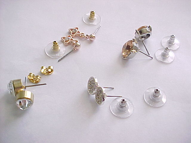 Awesome lot of 10 pair CZ & enamel earrings avg.1/4 to 1/2