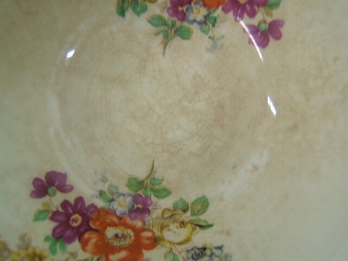 Lot of 8 Ridgways Boullions Bowls &  Saucers RID2 Floral England Vintage