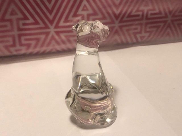 LENOX Please Be My Friend RARE Dog Puppy Full Lead Crystal Sculpture Box COA