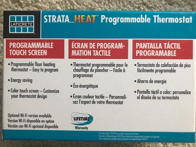 Laticrete Strata Heat Programmable Thermostat Schluter Floor Heat Tile