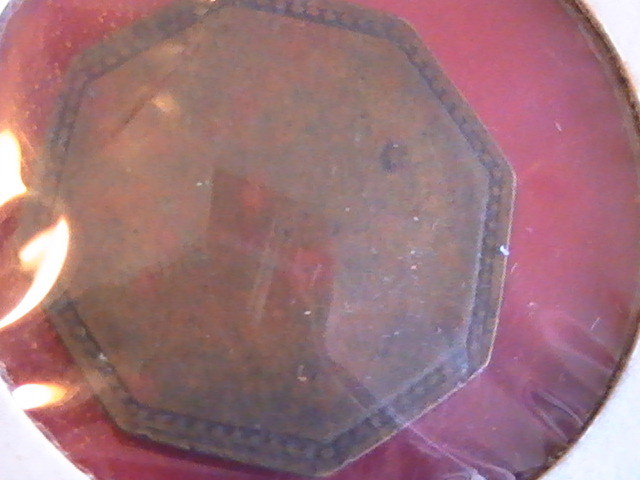 TOKEN F W B 2 1/2  OCTAGON BRASS 1 INCH