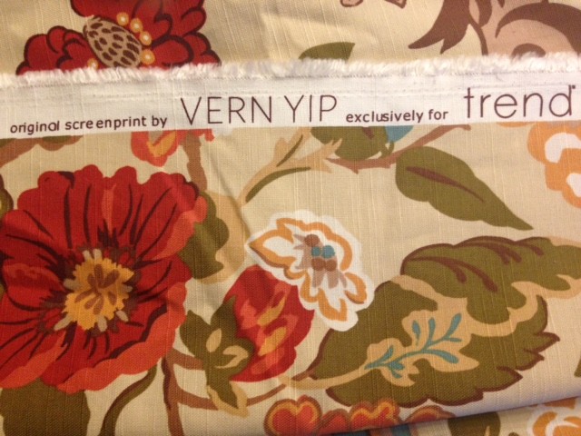 Vern Yip fabric, 2 yards Windom, Spice, new.
