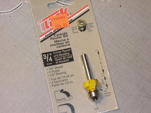 Task Carbide Router Bit 3/4 Inch Corner Round and Beading T24267 NEW IN PACKAGE!