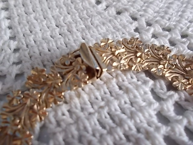 BEAUTIFUL! Michael Anthony 14k Yellow Gold Diamond Cut Floral Bracelet 15g NICE!