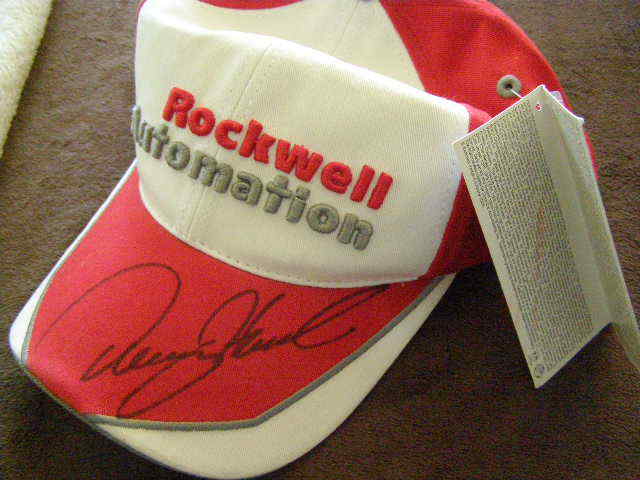 Nascar Race Car Driver DENNY HAMLIN Autographed Baseball Cap #20 Rockwell