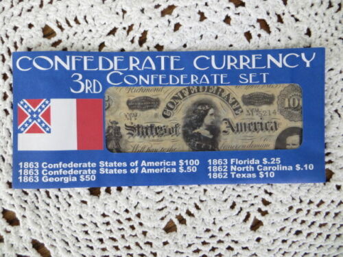 Reproduction Confederate Currency 3rd Confederate Set