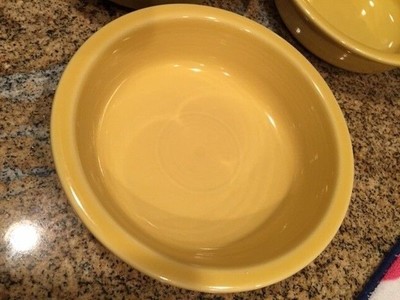 Lot of 3 Fiesta Homer Laughlin Sunflower  yellow cereal bowls 7