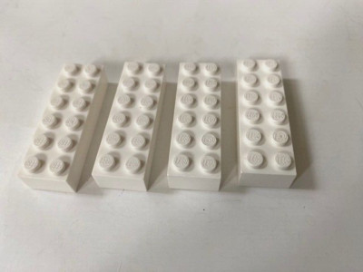 LEGO Parts: 2x6 Standard Brick, Part # 2456, White - Lot of 4