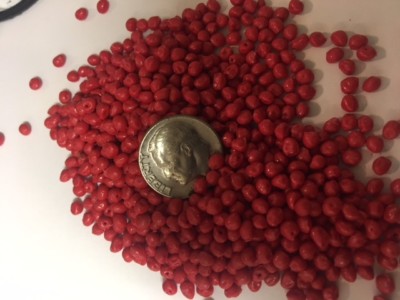 10 lb RED Micro round plastic beads pellets craft weighted blankets doll making