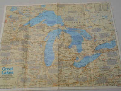 1987  MAP OF GREAT LAKES NATIONAL GEOGRAPHIC (31)