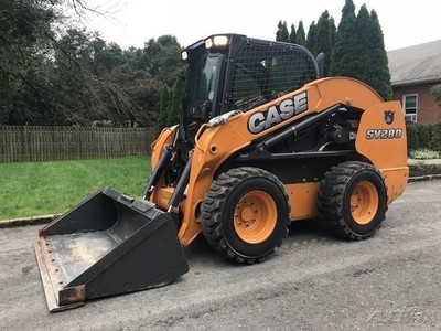2016 Case SV280 Rubber Tire Skid Steer 2 Speed Cab AC Diesel Wheel Tractor