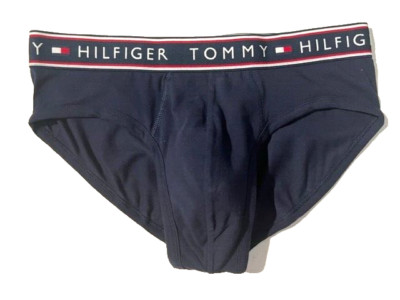 New TOMMY HILFIGER Body Navy Cotton Stretch Low Rise Brief Underwear sz M  Logo