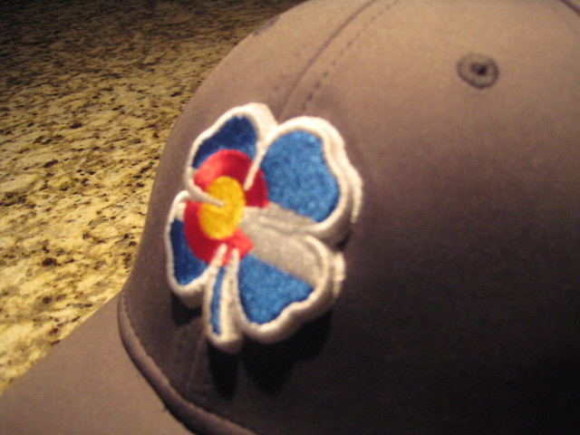 black clover live lucky colorado flag logo stitched gray hat cap L/XL new