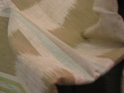 LARSEN EXOTIC & ETHNIC CHIC WOVEN SILK IKAT UPHOLSTERY FABRIC RARE FIND