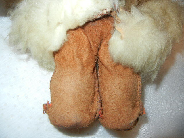 VINTAGE ESKIMO INUIT DOLL FUR LEATHER 12