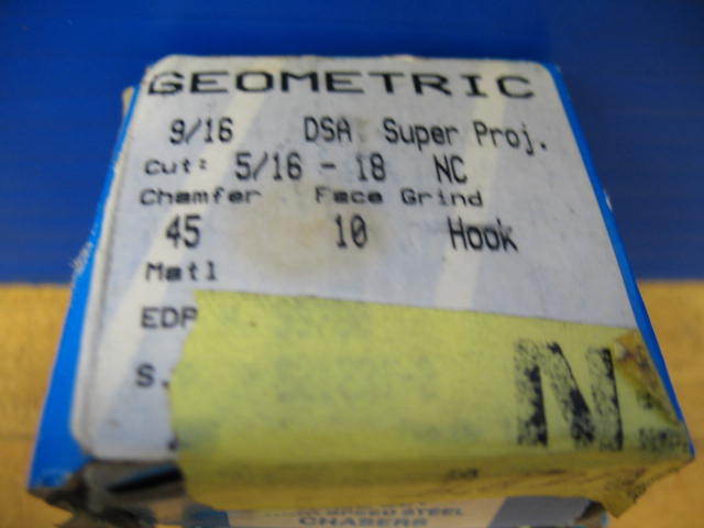 ~NEW~ 9/16" DSA GEOMETRIC DIE HEAD THREAD CHASERS 3/8- 27,28, 7/16-14, ,1/8 NPT+