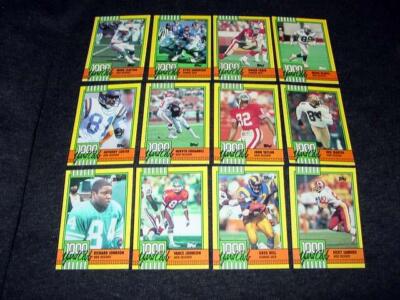 1990 Topps Glossy 1000 Yard Club Set (1-30) : Barry, Hershel, Clayton, Rice ++++