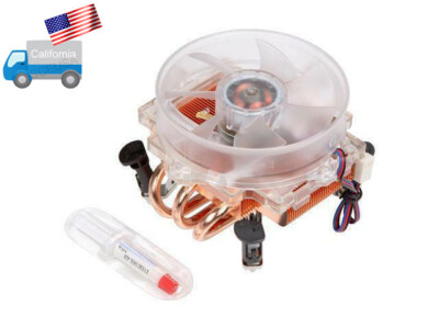 All Copper HS Blue LED Intel Core 2 Duo P4 Socket T LGA 775 Overclock CPU Cooler