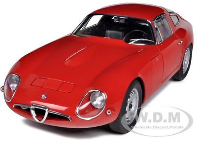 1963 ALFA ROMEO GIULIA TZ RED 1/18 DIECAST MODEL CAR AUTOART 70196