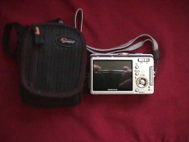 Pentax Optio S60 6.0 MP Digital Camera, Case, SD 512 MB Memory Card