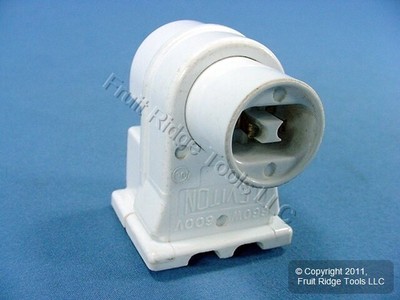 200 Leviton White HO T8 T12 Fluorescent Lampholder light Sockets Plunger 13550-W
