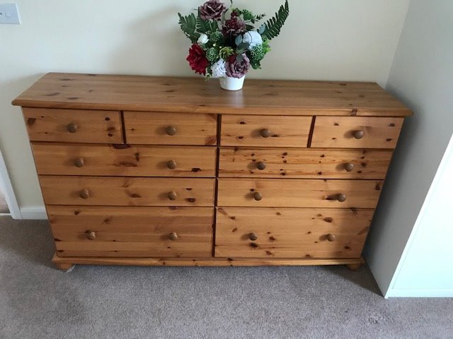 10 Drawer Pine Chest Of Drawers In Newcastle Under Lyme