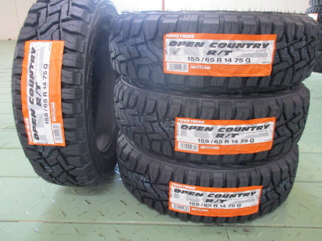 JAPAN Toyo Open Country R/T 155/65R14 75Q x4 Tires Mud Suv JAPAN Toyo Open Country R/T 155/65R14 75Q x4 Tires Mud Suv