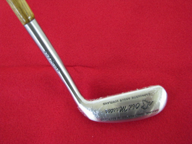 BIRTHDAY GOLF GIFT!  OLD MASTER SCOTTISH CLASSIC HICKORY WOOD SHAFTED PUTTER