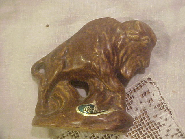 Vintage Rosemeade Brown Buffalo Bison Figurine