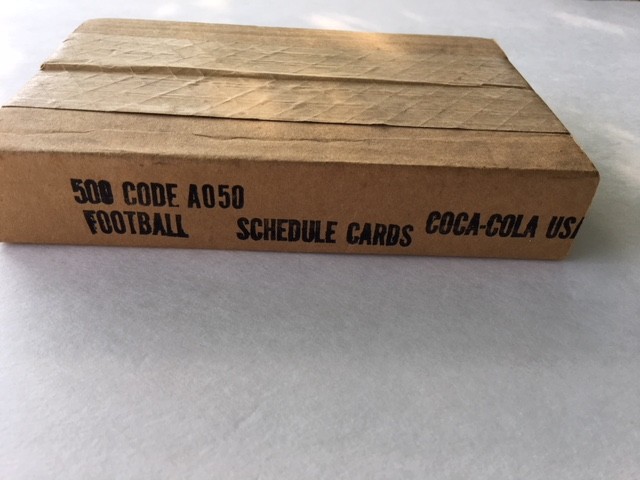 Coca Cola Football Schedule Cards     500 Cards   New Vintage Stock