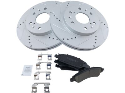 TRQ 46XP72B Front Brake Pad and Rotor Kit Fits 2019 Chevy Silverado 1500 LD