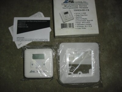PSG Medallion Non-programable Thermostat TDM24-H1-CB 24VAC 1amp single sta. heat