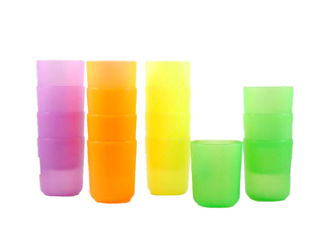 Set 12 Pezzi Bicchieri Sunny 250cc In Plastica Colorata idea
