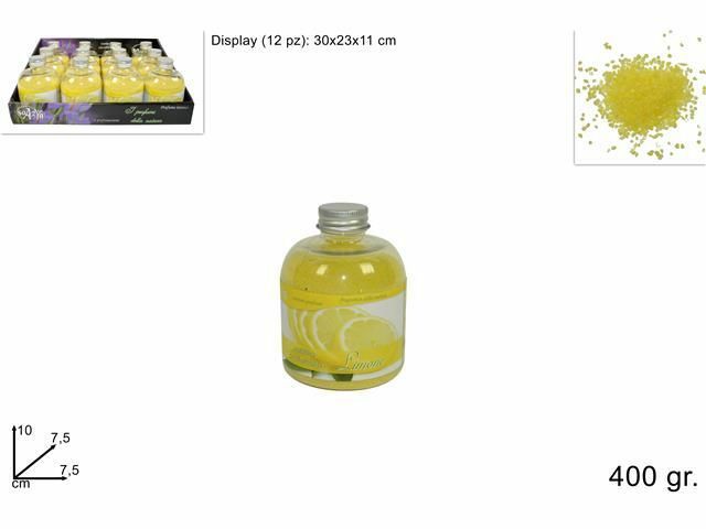 Set 12 Pezzi Sabbia Profumata In Bottiglia 400gr Fragranza Limone dfh