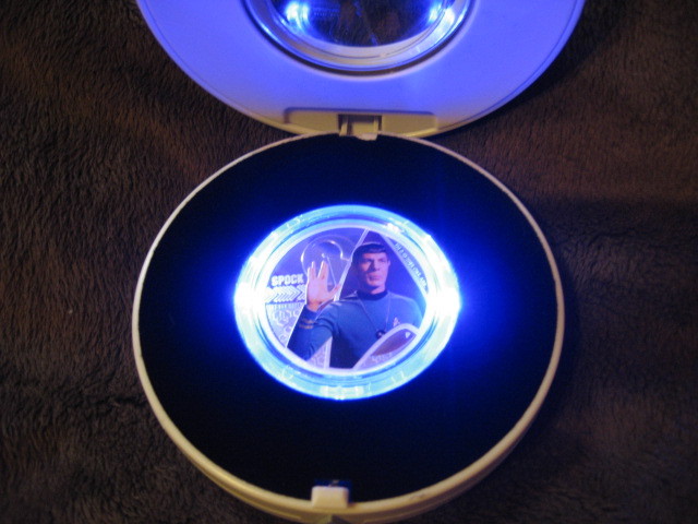 2015 1oz, 99.9% Pure Silver Coin; Mr. Spock, original STAR TREK; Perth Mint