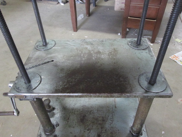 Adjustable Foundry Cart 1000LBS Capacity Industrial Steampunk Decor