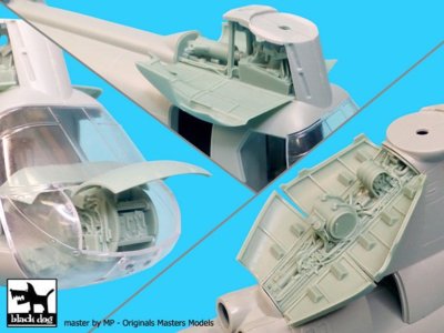 Black Dog 1/48 CH-46E ''Bull Frog'' Helicopter Detail Big Set (for Academy) A48067