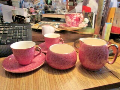 #10 wow set 6 pieces  beautiful  Royal Winton Grimwades moltted pink England