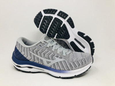 Женские кроссовки Mizuno Wave Rider 24 KNIT, Lunar Rock/White, 6 B Medium US