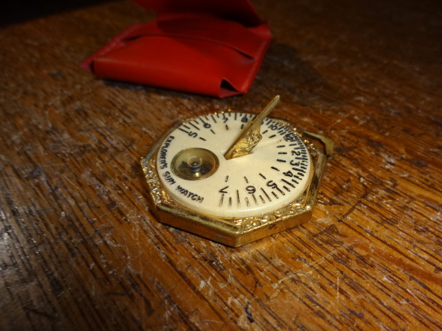 Vintage Revlon Explorer's Sun Watch Compass Pendant with holder