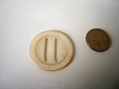 Vintage Mother of Pearl Shell Slide Buckle 1 1/16 In.