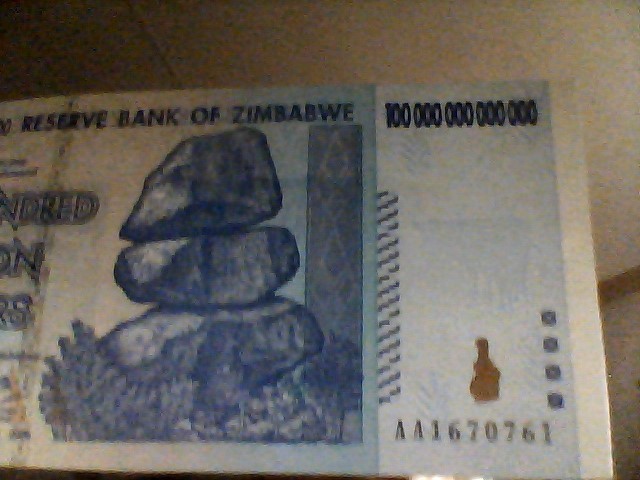 $100 TRILLION 2008AA ZIMBABWE UNCIRCULATED  RADAR  (AA1670761) BANKNOTE!