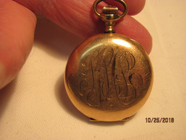 0,size  Waltham Pendant watch/17 jl/adj/works/manu. 1908/Cashier EXTRA GF case