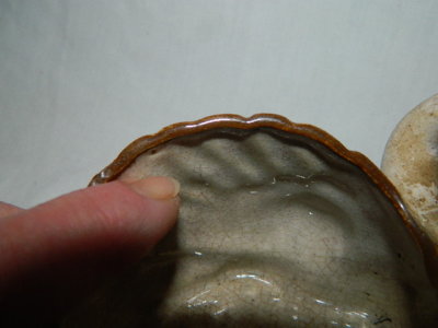 vintage Double swan planter painted made in Japan