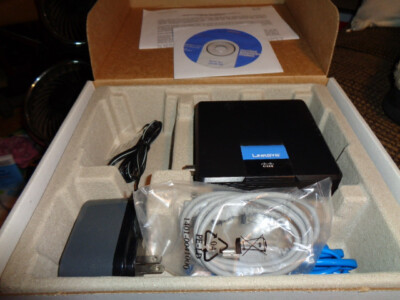 LINKSYS CM-100RM CABLE MODEM ALL CABLES, POWER SUPPLY, IN BOX